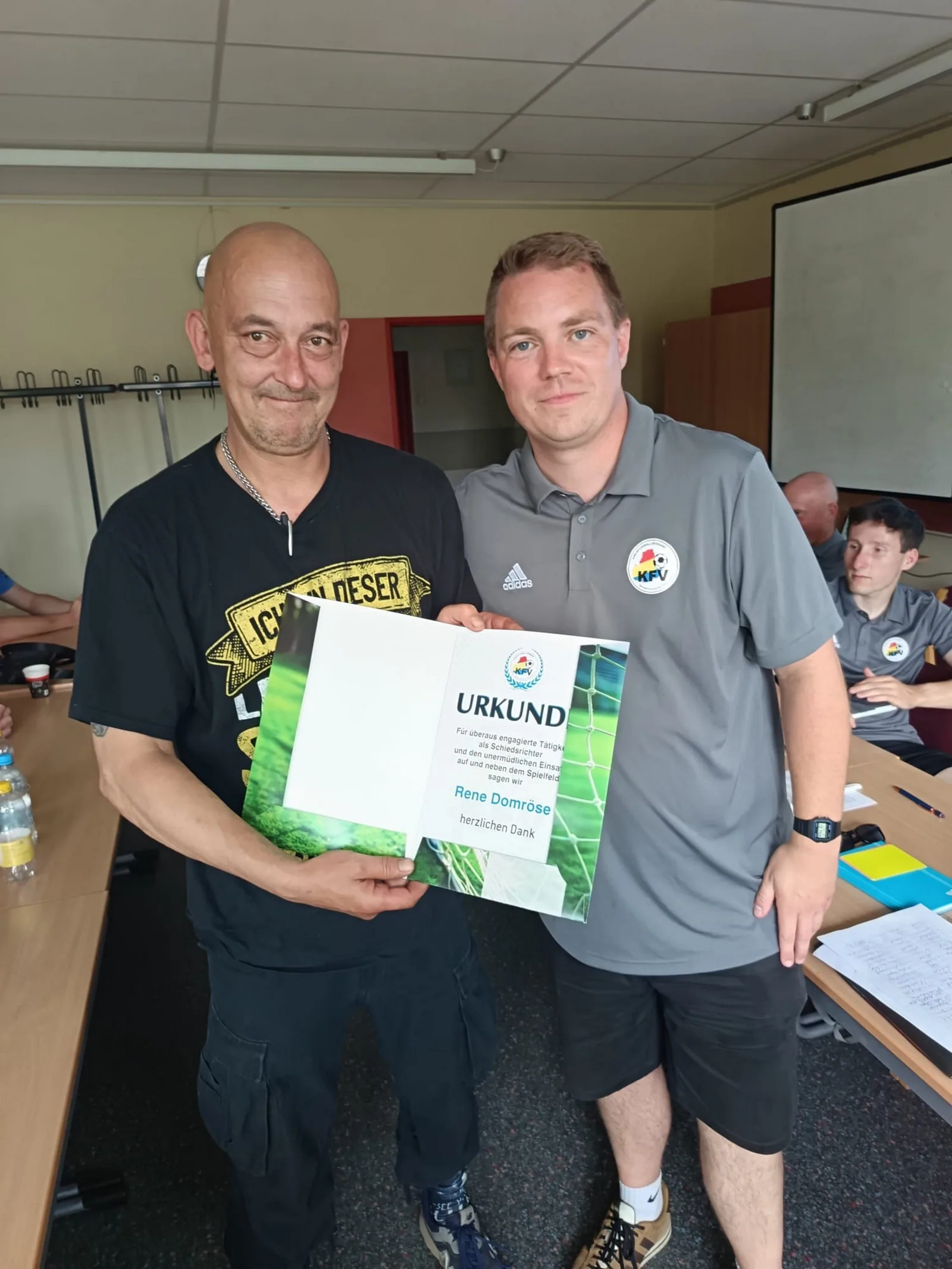 Ehrung beim Lauf- und Regeltest der Schiedsrichter in Stavenhagen