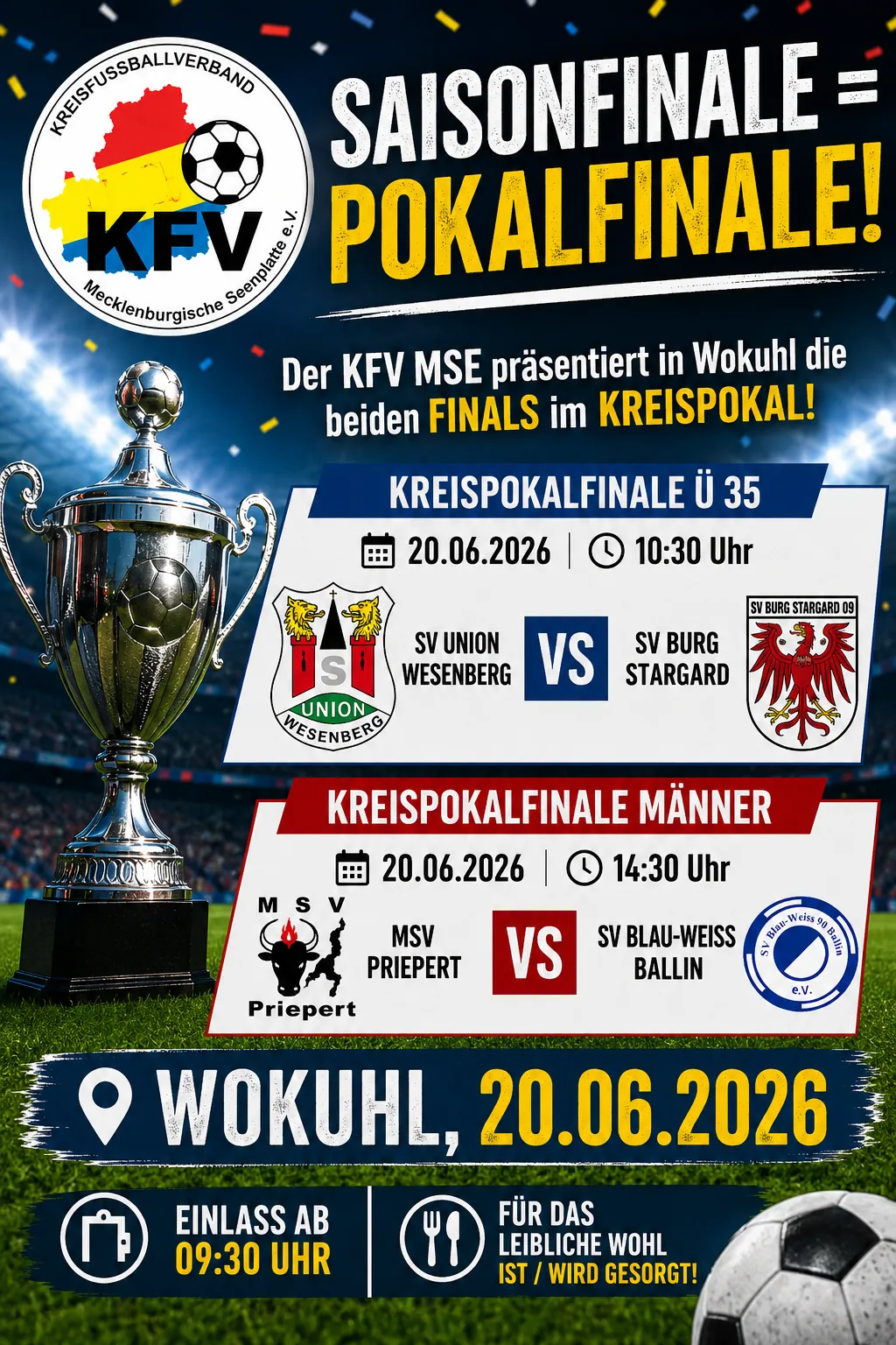Kreispokalfinale am Samstag